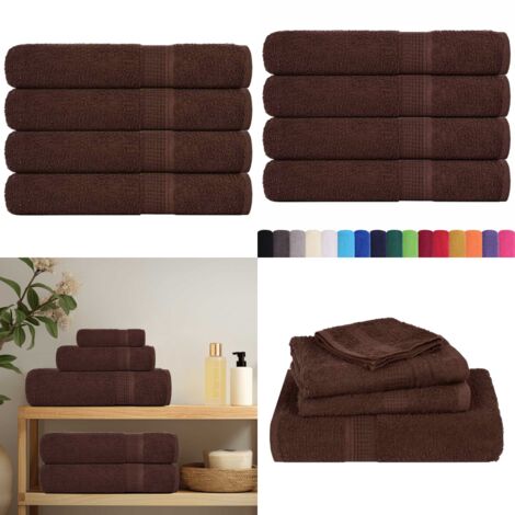 Toallas de sauna FROGN 4 uds marrón 80x200 cm 360 g/m² - Toalla de algodón - Toalla higiénica