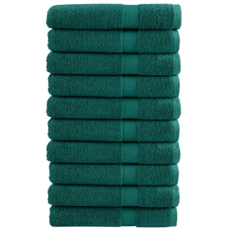 Toallas de sauna SOLUND 10 unidades verde 80x200 cm 600 gsm