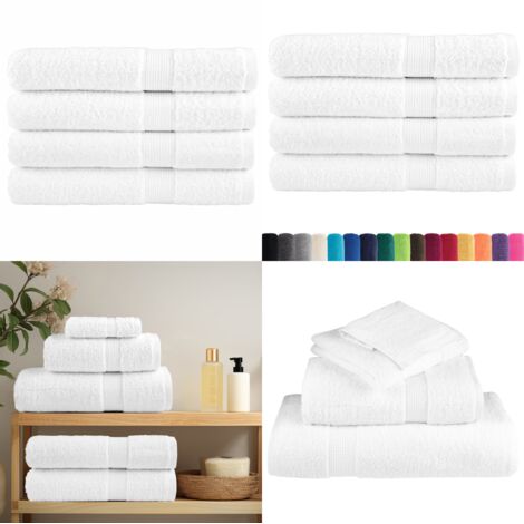 Toallas de sauna SOLUND 4 uds blanco 80x200 cm 600 gsm - Toalla de algodón - Toalla higiénica