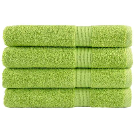 Toallas de sauna SOLUND 4 uds verde manzana 80x200 cm 600 gsm