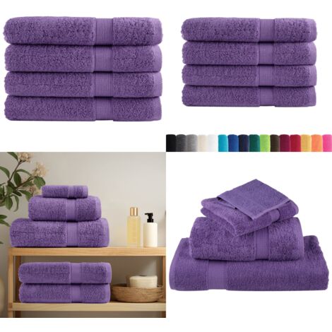 Toallas de sauna SOLUND 4 unidades morado 80x200 cm 600 gsm - Toalla de algodón - Toalla higiénica