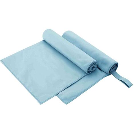 Toallas Deportivas 2 pcs Azul 100 x 50 cm Poliéster y Poliamida