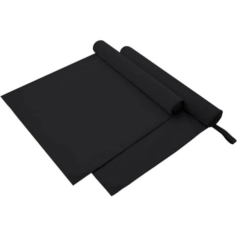 Toallas Deportivas 2 pcs Negro 180 x 90 cm