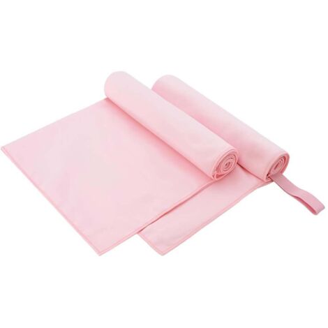 Toallas Deportivas 2 pcs Rosa 100 x 50 cm Poliéster y Poliamida