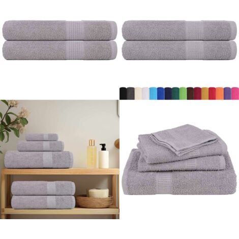 Toallas FROGN 2 uds gris 100x200 cm 360 g/m² - Toallas de playa - Toallas de algodón