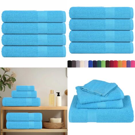 Toallas FROGN 4 uds turquesa 100x200 cm 360 g/m² - Toalla de playa - Toalla de algodón