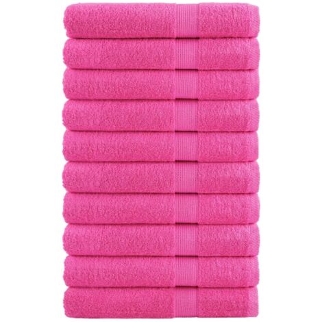 Toallas premium SOLUND 10 unidades rosa 100x200 cm 600 gsm