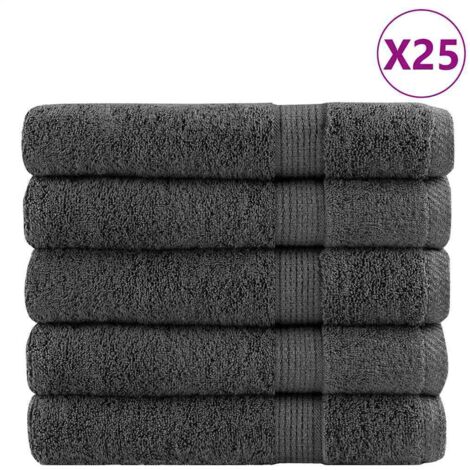 Toallas premium SOLUND 25 uds antracita 100x200 cm 600 gsm