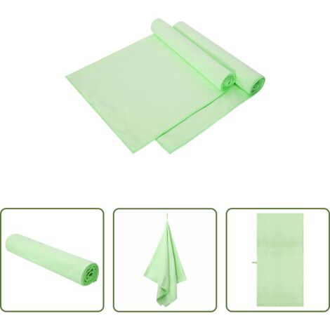 Toallas verdes -  Toallas Deportivas 2 pcs Verde 140 x 70 cm