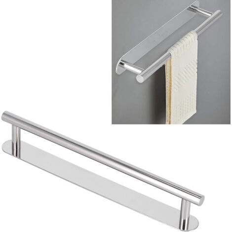 Toallero autoadhesivo de pared fabricado en acero inoxidable 304, barra de 50 cm de largo para baños, no requiere taladrar.