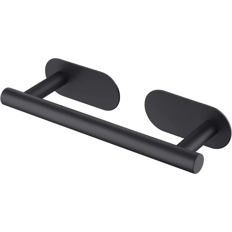 

Toallero Baño Autoadhesivo Montado en la pared Toallero Acero inoxidable SUS304 Cocina Estante de almacenamiento de toallas de té 23 CM Negro mate