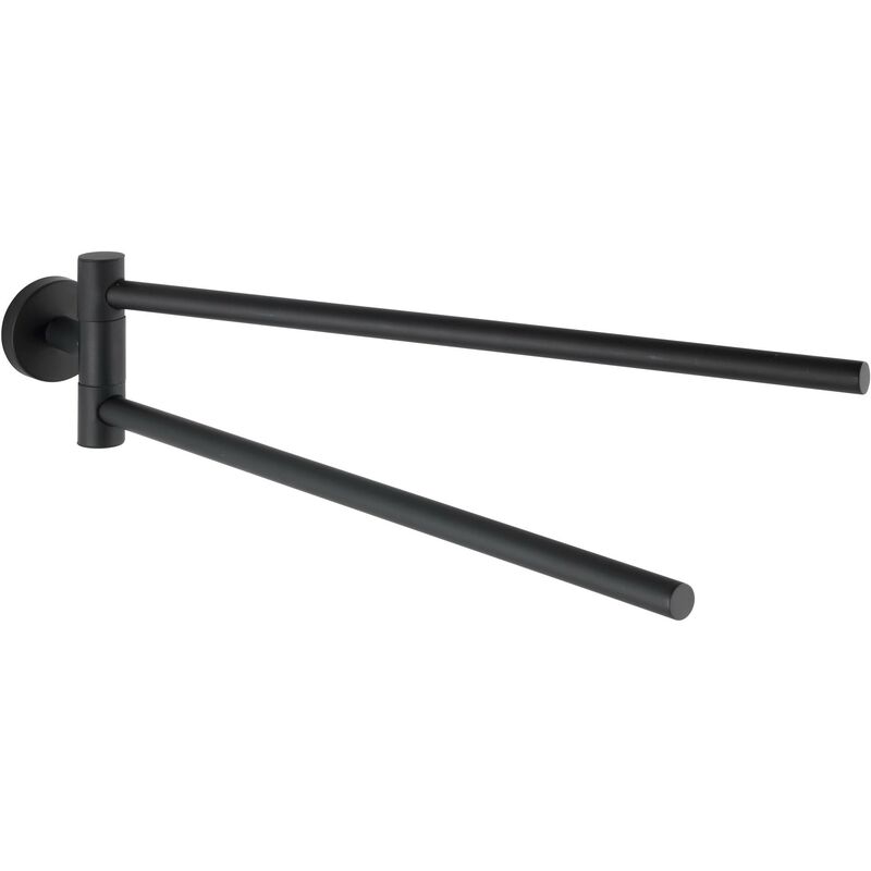 

Toallero dos barras móviles de acero inoxidable Bosio negro mate Wenko
