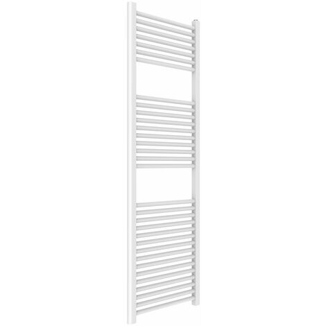 Toallero calefactable hidráulico 150 x50 cm, color blanco Ercos Tekno ASTEKF901005001500  L500 H 1500 Z450