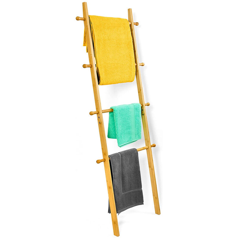 

Toallero con 4 barras 152 x 57 cm (LargoxAncho) Diseño de escalera Bambú