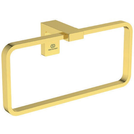 Toallero CONCA cuadrado dorado cepillado IDEAL STANDARD