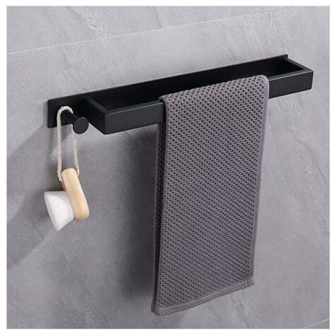 Toallero de acero inoxidable 304 sin orificio para baño, toallero de barra individual para baño, accesorios de baño, toallero colgante