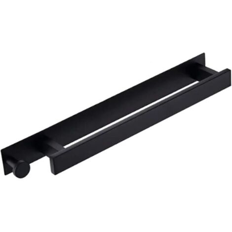 Toallero de acero inoxidable de montaje en pared, sin necesidad de taladrar: ahorra espacio, se instala rápidamente y tiene un diseño moderno para el baño.