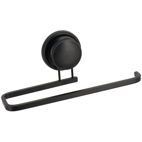 Toallero de aluminio con ventosa - negro - Tendance