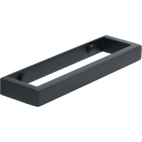 Toallero de baño con aro de toalla negro de acero inoxidable 304, longitud de 20 cm, montado en la pared