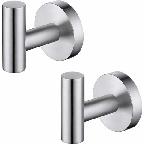 Toallero de baño con gancho de pared de acero inoxidable SUS304 (cepillado x 2)