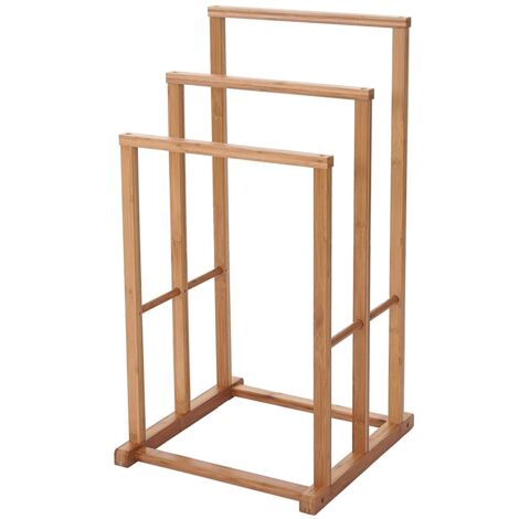 Toallero de baño de bambú 82x42x42cm SDB04026