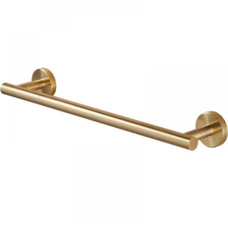toallero de baño de pared de acero inoxidable 304, dorado cepillado, 40 cm