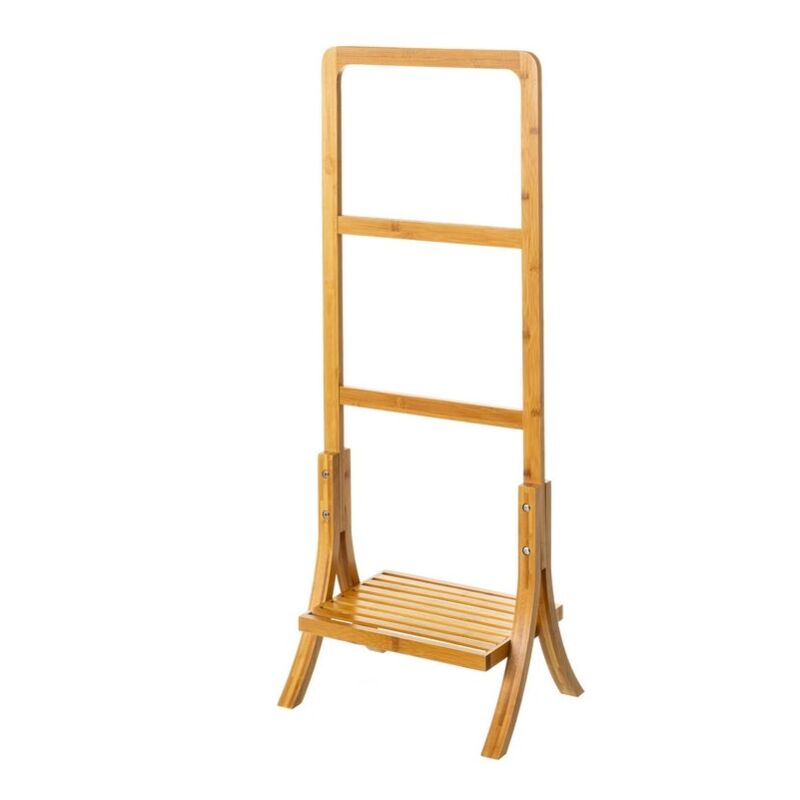 

Lolahome - Toallero de baño natural nórdico de bambú, de 40x29x104 cm