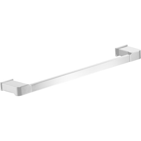 Toallero de barra adhesivo, 45 cm, serie YASS, acabado blanco mate - MANILLONS TORRENT
