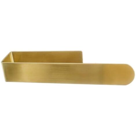 Toallero de barra/anillo resistente, de acero inoxidable grueso, con adhesivo, estilo contemporáneo, sin necesidad de taladrar (oro cepillado)