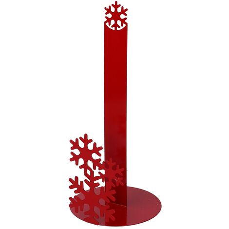 Toallero de metal redondo copo de nieve rojo cm ø15h33