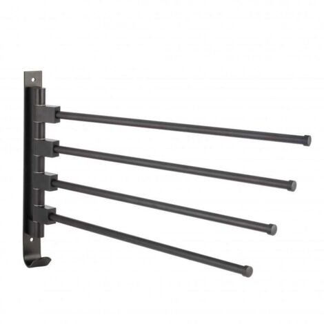 Toallero - de pared - 46,5x30,5 cm - negro