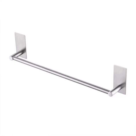 Toallero de pared adhesivo de acero inoxidable para baño, 40 cm, autoadhesivo, para cocina y baño
