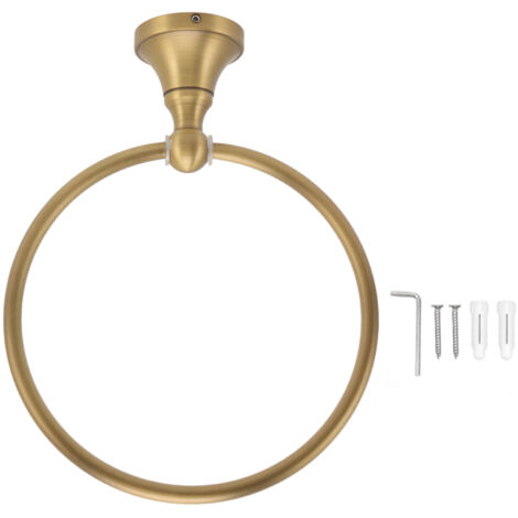 Toallero de pared, aro resistente, latón antiguo, accesorio de baño