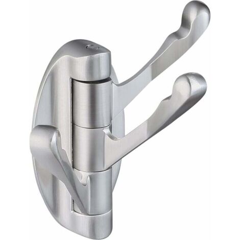 Toallero de pared con gancho para baño, perchero de 3 brazos de metal para paño de cocina, ganchos para toallas, soporte de almacenamiento, fijación en níquel cepillado