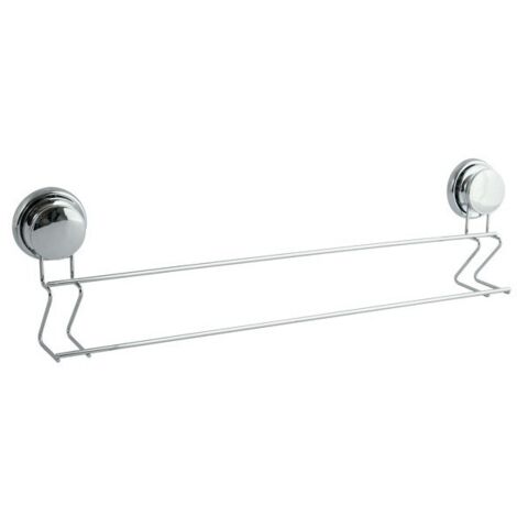 Toallero de pared con ventosas en Acero Cromado MSV
