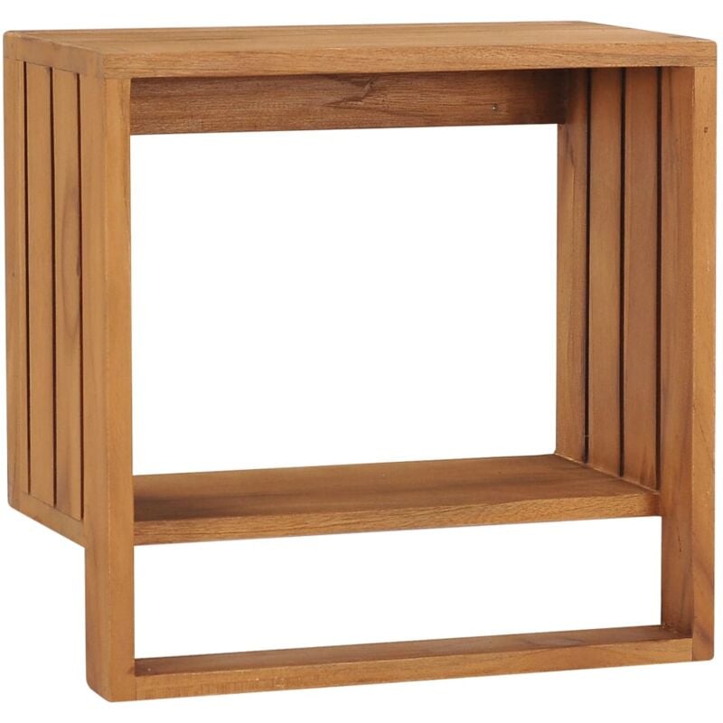 

vidaXL Toallero de pared de teca maciza 35x20x35 cm - Marrón