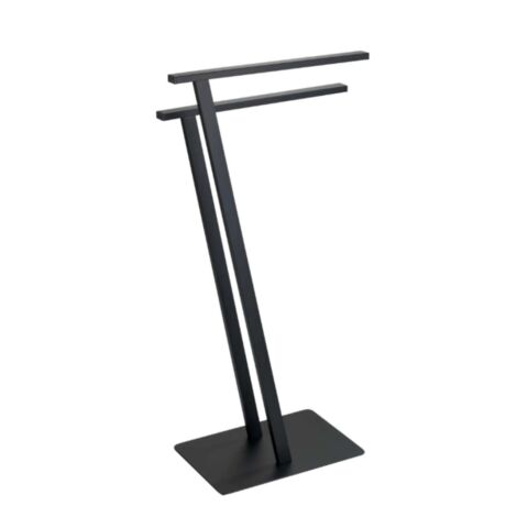 Toallero de pie Lirio negro mate - perchero -