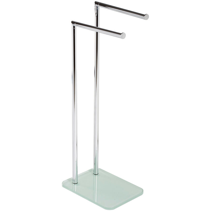 

Toallero de pie para baño soporte para toallas de vidrio mod. Zero