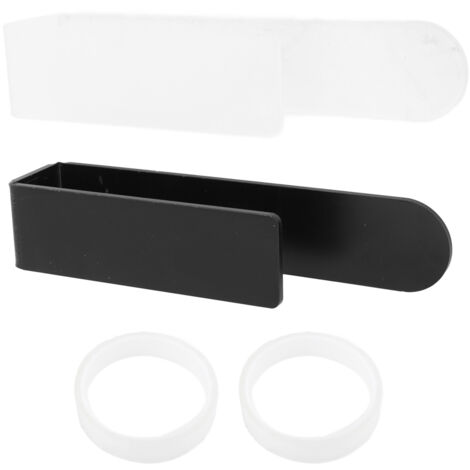 Toallero de plástico en forma de U para montaje en pared con superficie adhesiva, 2 piezas – toallero para baño y cocina, fácil instalación sin taladrar (juego de 2 barras, 5 mm de grosor, blanco)