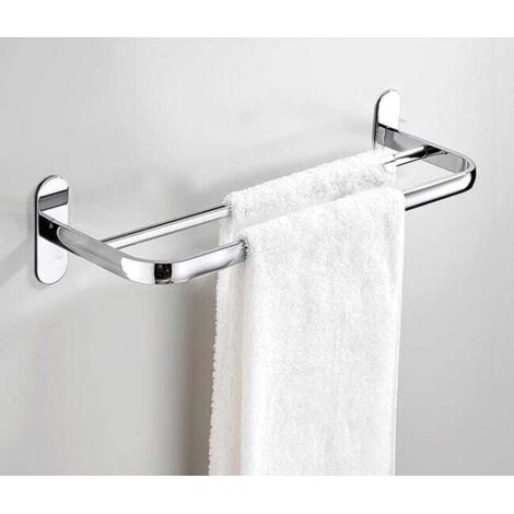 Toallero doble, 40 cm, SUS304, toallero de pared para baño, acero inoxidable pulido, 2 barras.