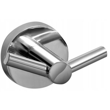 Toallero doble, cromado, 7 cm