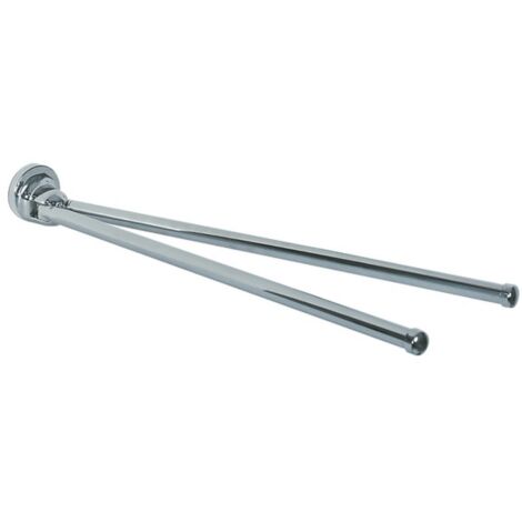 Toallero doble de pared Acero LAGUNE Cromo Spirella