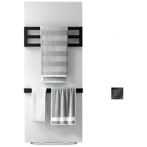  Calentadores de toallas, secador inteligente eléctrico con  calefacción para montaje en pared para baño (blanco) : Hogar y Cocina
