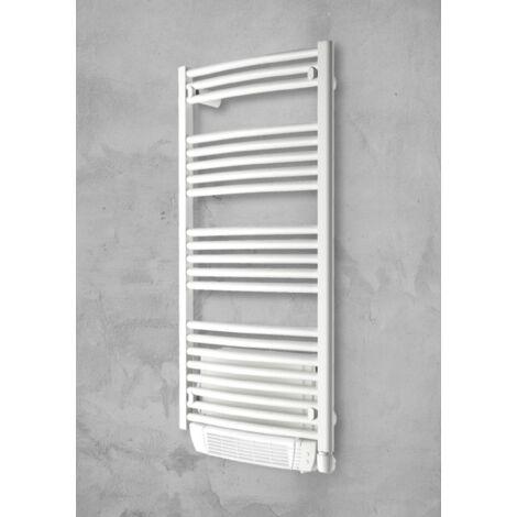 Toallero eléctrico + secador de aire 1000W - Capitole 2 - acabado epoxi - curvado - blanco H1702 L550 - 1000w