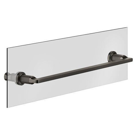 Toallero Gessi Inciso 450 mm, montaje en pared de cristal,