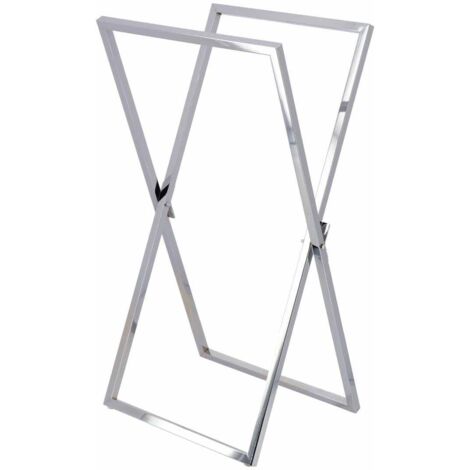 Toallero metálico con estructura plegable cuadrada - cromo - Tendance
