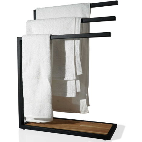 Toallero negro LOFT para el baño
