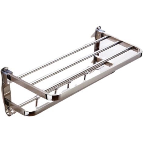 Toallero plegable - Toallero de acero inoxidable de 40 cm, toallero para baño, accesorios para colgar en el baño del hotel