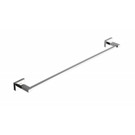 Toallero recto de 50 cm Capri, de latón cromado brillo, fijación opcional con adhesivo - CM Baños
