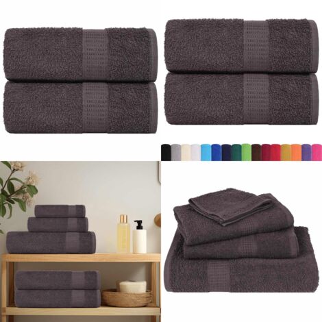 Toallitas de baño FROGN 2 uds antracita 15x21 cm 360 g/m² - Toallas de algodón - Toallas faciales